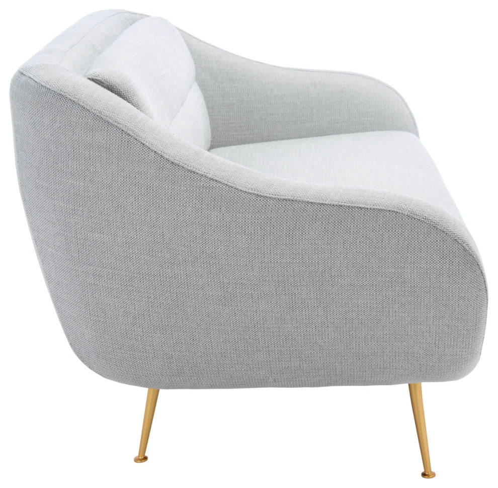 Safavieh Couture Belladonna Mid-Century Loveseat, Light Grey