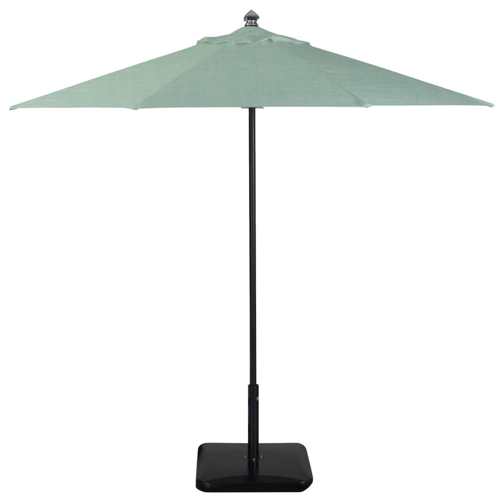 9' Round Flexibe Commercial Umbrella, Black, Spa
