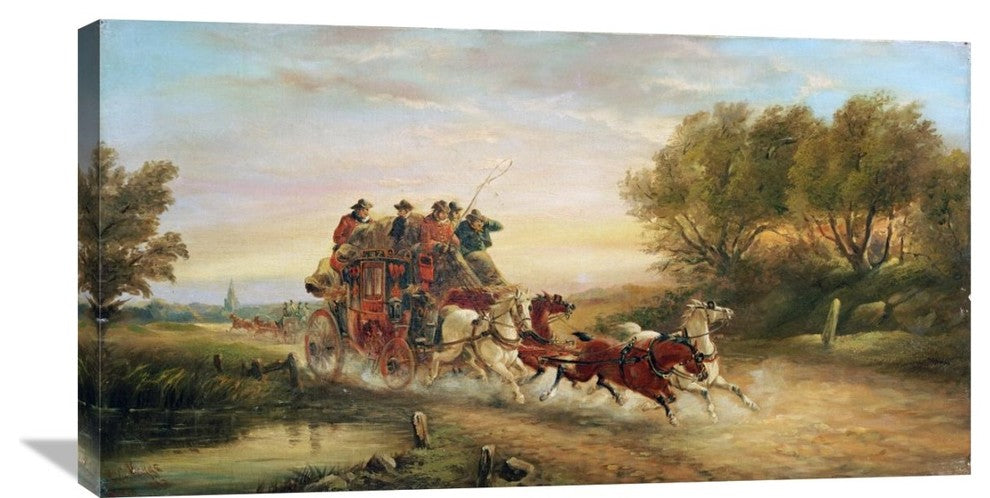 "The Oxford To London Mail Coach" Artwork, 36" x 19"