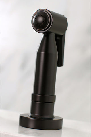 Concord Two-Handle Bridge Kitchen Faucet, Brass Sprayer, Oil Rubbed Bronze