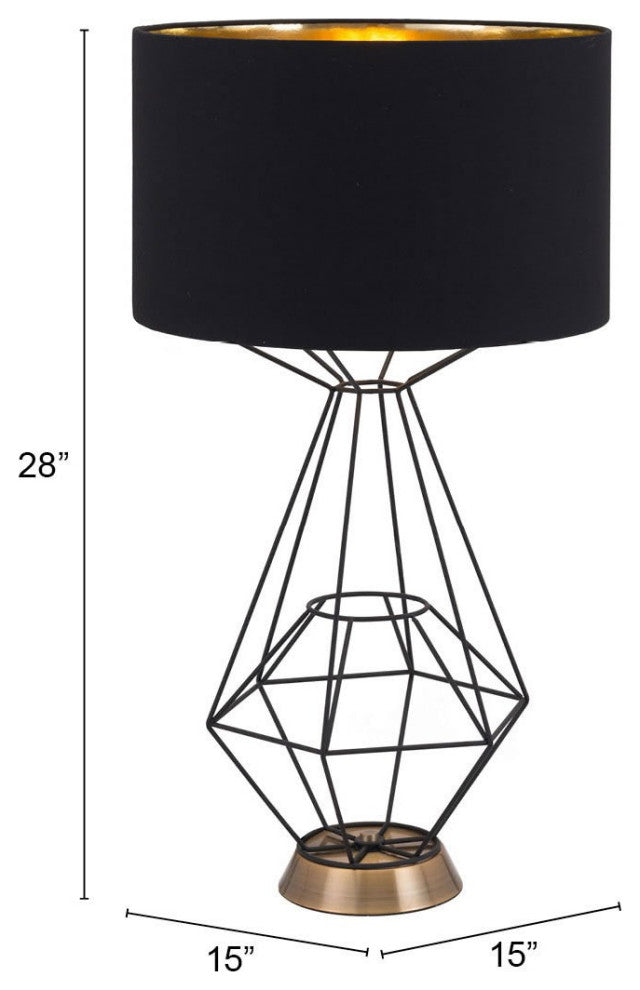 Black Diamond Table or Desk Lamp