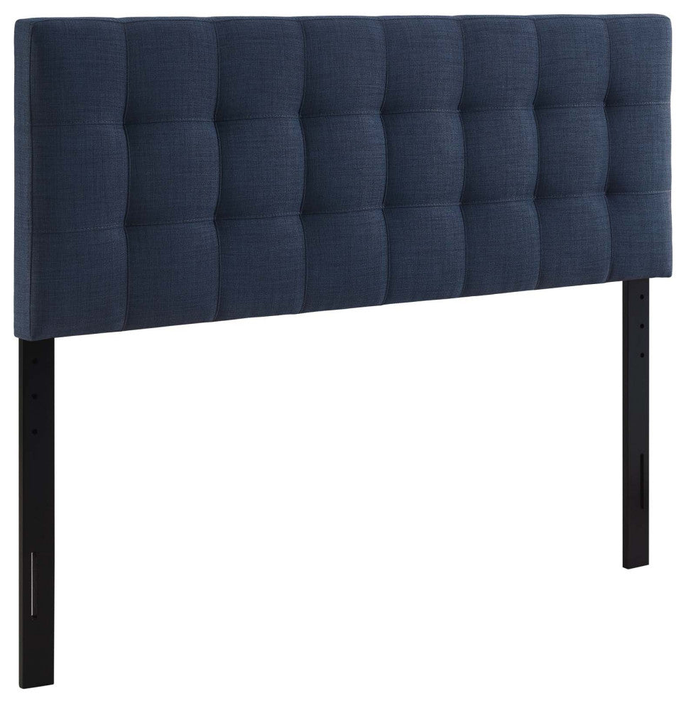 Lily Queen Fabric Headboard, Navy