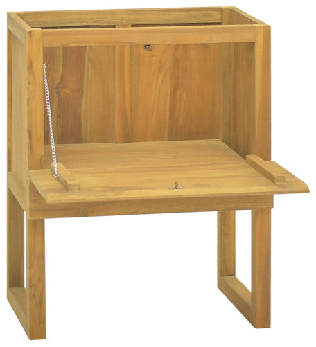 vidaXL Bathroom Cabinet Bathroom Cupboard Storage Cabinet Solid Wood Teak