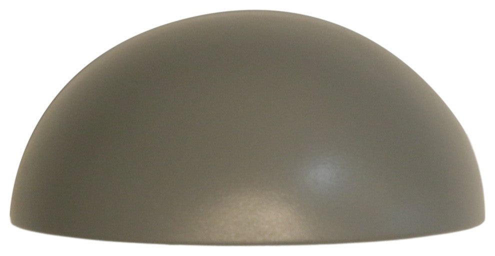 Bates Quarter Sphere Outdoor Wall Light, Bisque Dark Gray, Closed Top