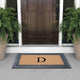 Rubber And Coir, Black/Beige  24"x39" Heavy Duty Outdoor Monogrammed Doormat, D