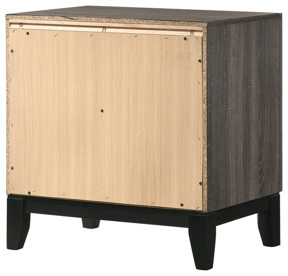 Watson 2-drawer Nightstand Grey Oak