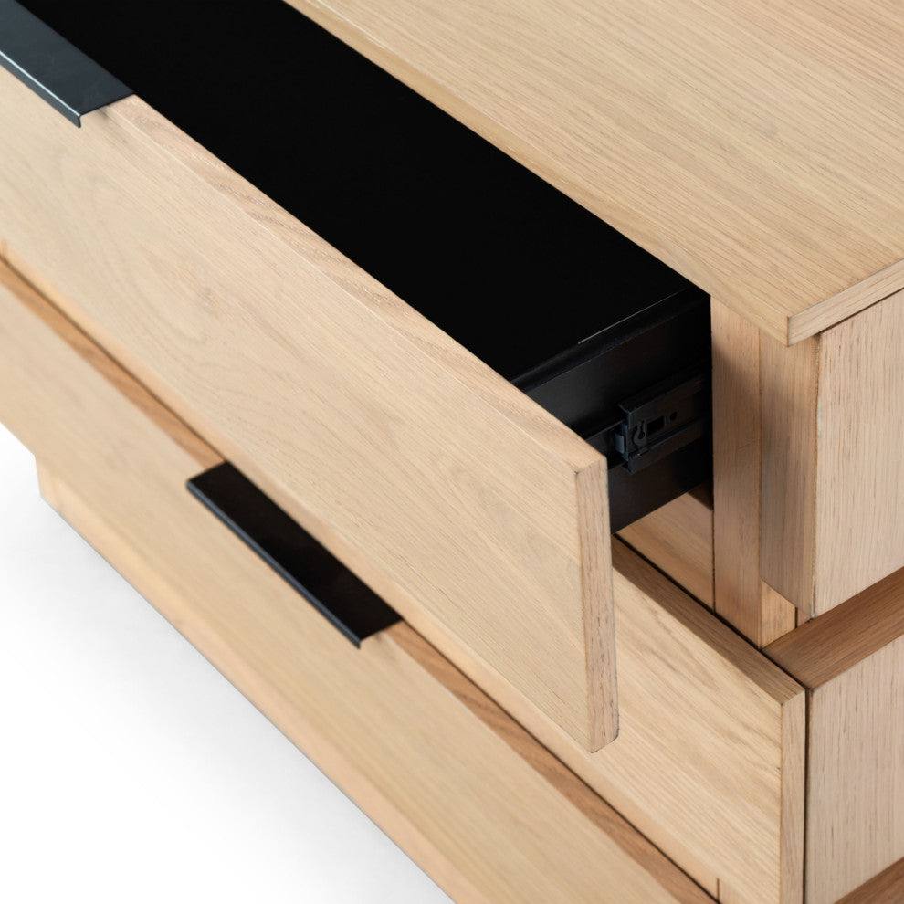 Safavieh Couture Titus 3 Drawer Stacked Chest, Oak