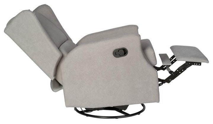 Omma Swivel Wingback Recliner Glider Rocker Recliner, Light Gray