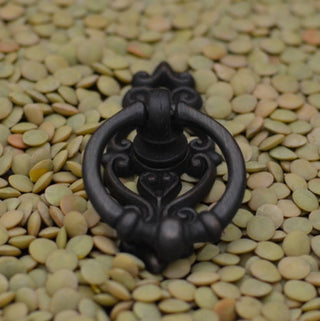 Ring Pull With Backplate, Venetian Bronze