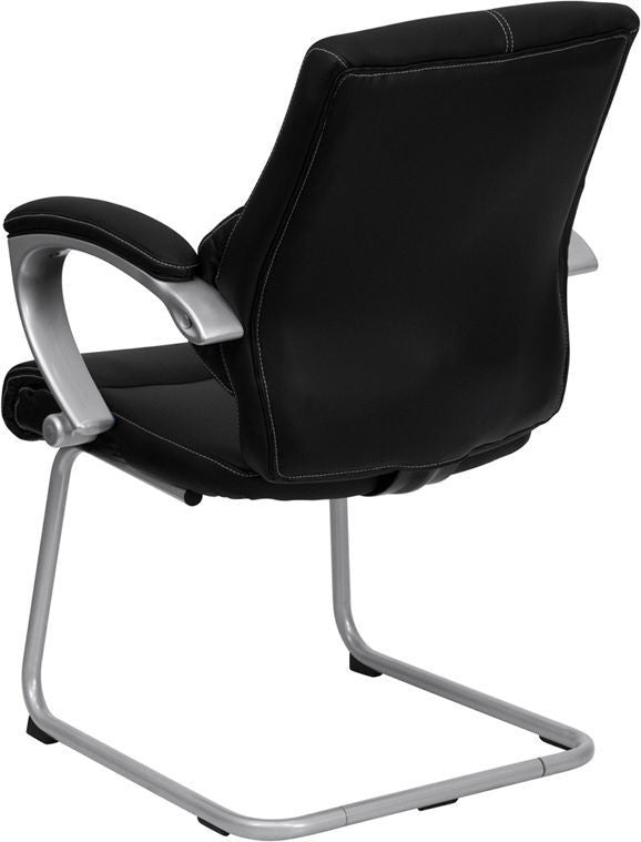 Flash Furniture Executive Side Office Guest Chair with Black Leather