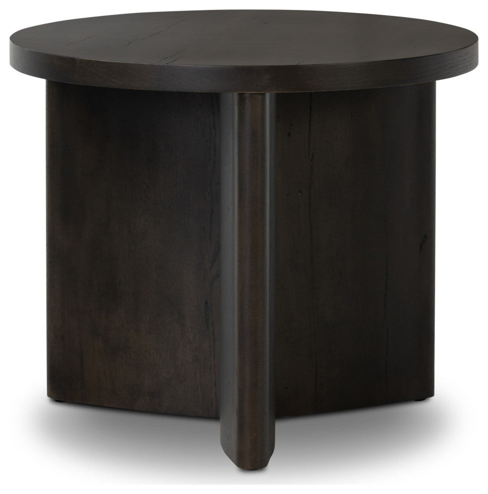 Toli End Table, Wood Smoked Black, Smoked Black Veneer