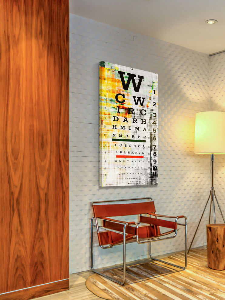"Eye Chart" Fine Art Canvas Print, 12"x24"