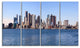"Boston Skyline" Panorama Cityscape Canvas Photo Print, 4 Panels, 48"x28"
