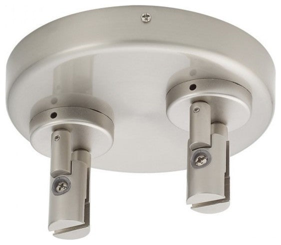 Solorail Dual Tap Surface Mount Canopy for Remote Transformer, Brushed Nickel