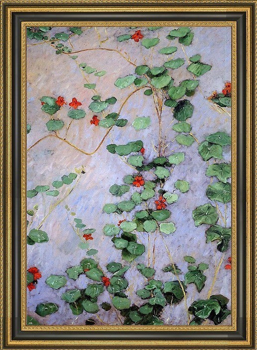 Gustave Caillebotte Nasturtiums Framed Premium Canvas Print, 16"x24"