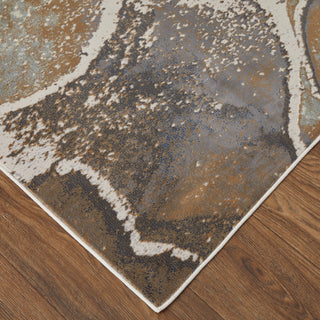 Takara Modern Abstract, Gray/Brown, 9'x12' Area Rug