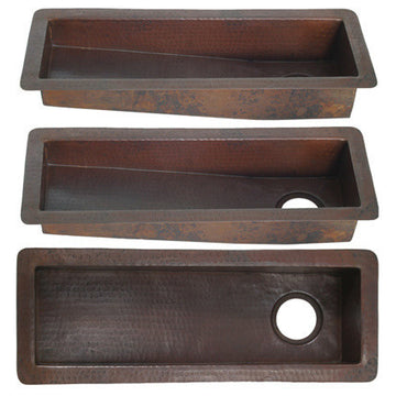 30" Copper Trough-Prep Sink