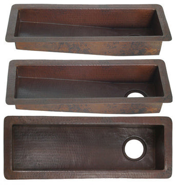 30" Copper Trough-Prep Sink