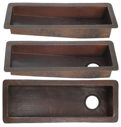 30" Copper Trough-Prep Sink
