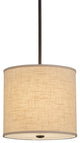 12W Cilindro Beige Textrene Pendant
