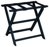 HomeRoots Earth Friendly Navy Blue Folding Luggage Rack With Navy Straps