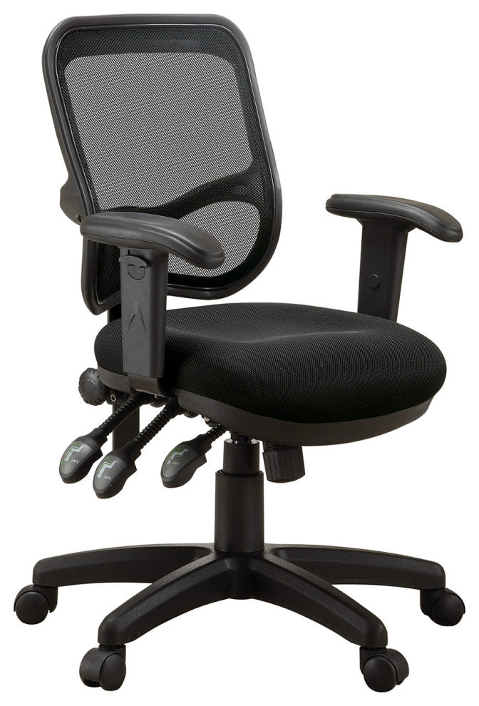 Adjustable Height Office Chair, Black