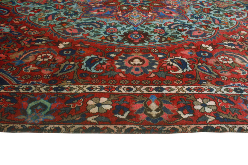 Fine Vintage Distressed Bijar Rust/Gray Rug, 6'2x10'8