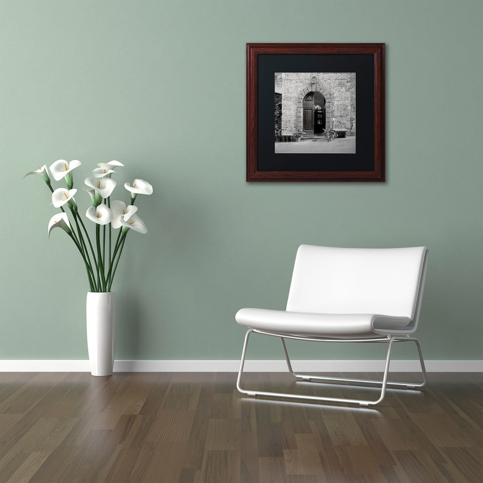 Alan Blaustein ''Tuscany I'' Art, Wood Frame, Black Mat, 16x16