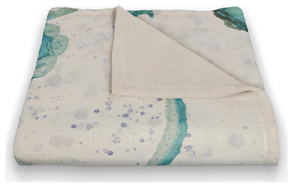 Octo Watercolor Teal 50x60 Throw Blanket