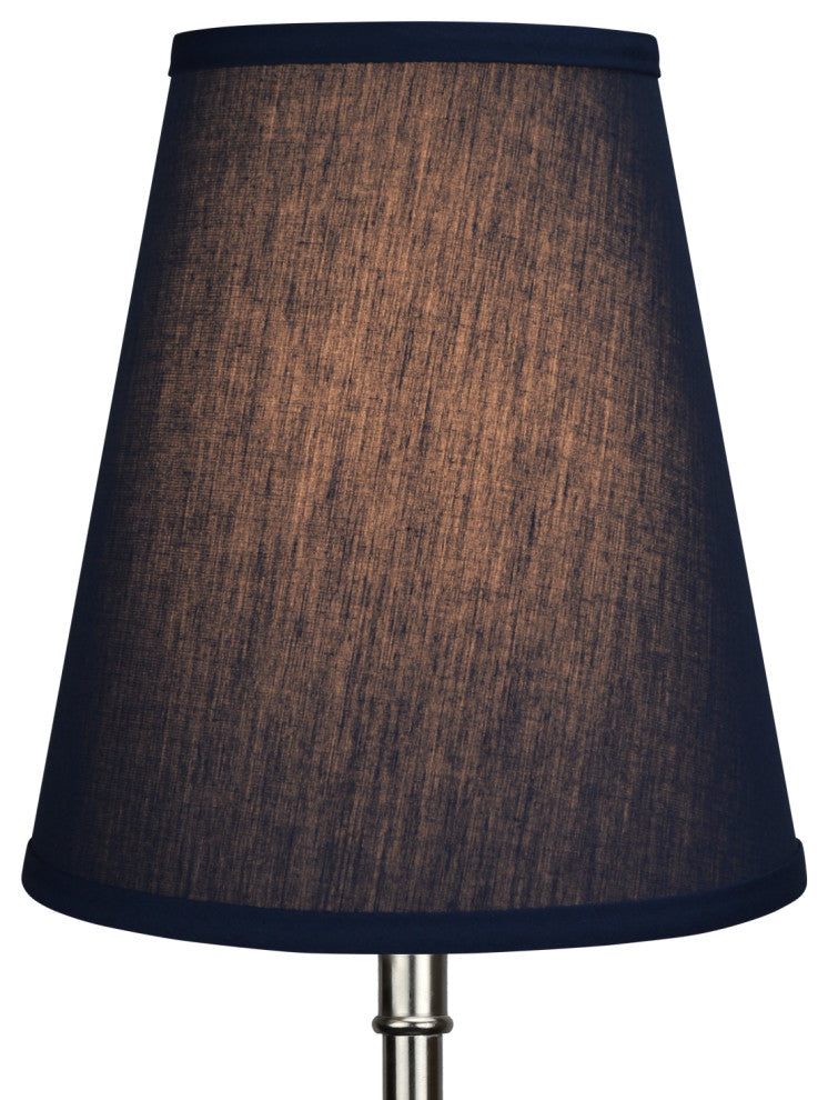 Fenchel Shades 6"x10"x11" Spider Attachment Empire Lamp Shade, Linen Navy