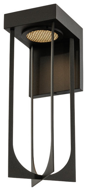 Optika Large LED Wall Sconce, Matte Black
