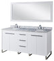 72" Luca Bath Vanity, White and Mirror