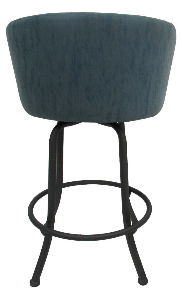 Swivel Counter Metal Pub Set - Joey Stools 26" or 30", Topaz - Grey, 30", Crackle