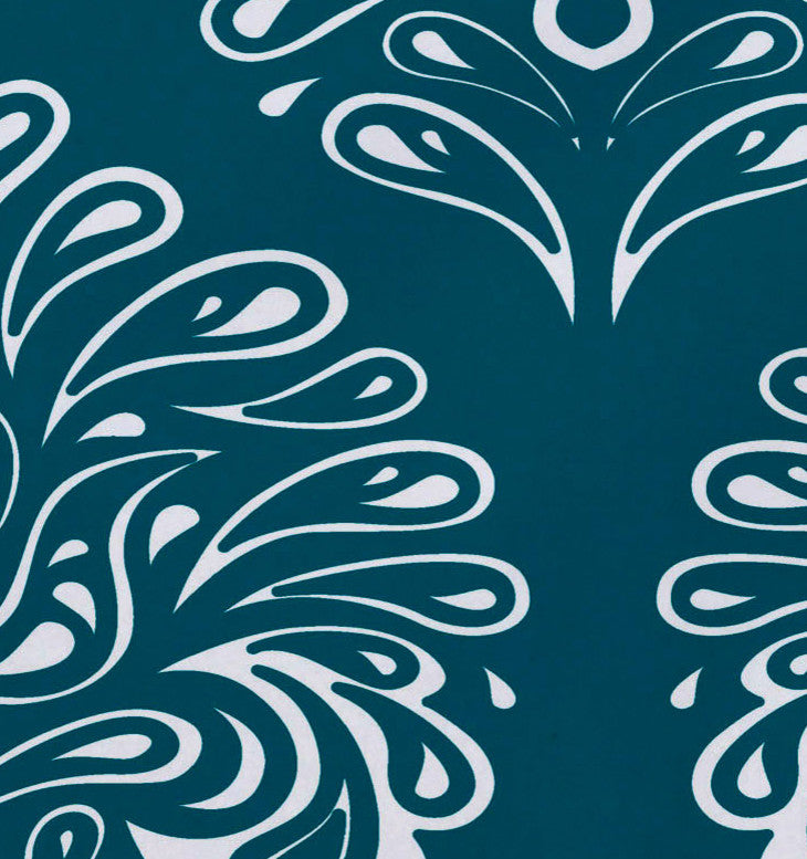 Veranda, Geometric Print Placemat, Teal
