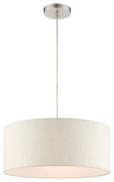 Brushed Nickel Casual, Transitional, Versatile, Minimal Drum Pendant