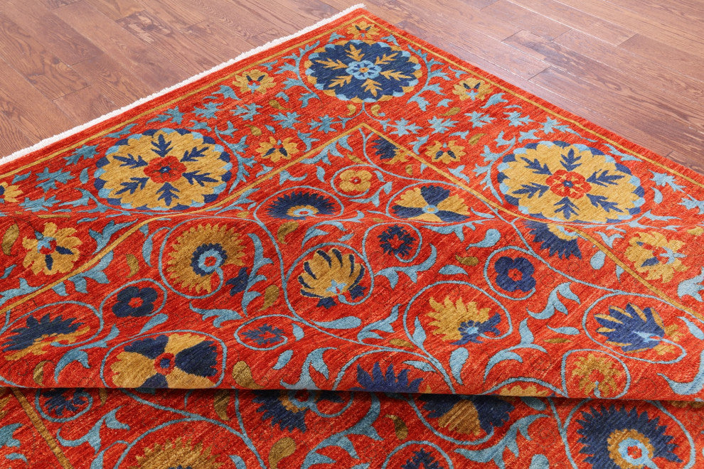 9' 2" X 12' 3" William Morris Handmade Wool Rug Q7209