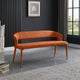 Destiny Upholstered Bench, Cognac, Velvet