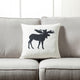 Cottage Icons Throw Pillow Set of 2, Moose