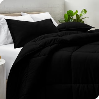 Bare Home Down Alternative Comforter Set, Black, King/Cal King