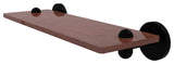 Tango 16" Solid Wood Shelf, Matte Black