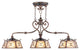 Bristol Manor Island Light, Palatial Bronze With Gilded Accents