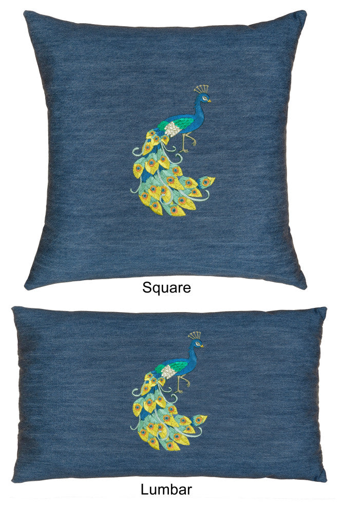 Linum Home Textiles Penelope Denim Decorative Pillow Cover, Denim Blue, Square