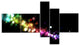 Colorful Abstract Lighting, Abstract Canvas art print, 60"x32", 5 panels