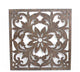 HomeRoots 1.25" x 46.5" x 46.5" Brown/Dark Bronze, Vintage, Floral - Wall Plaque
