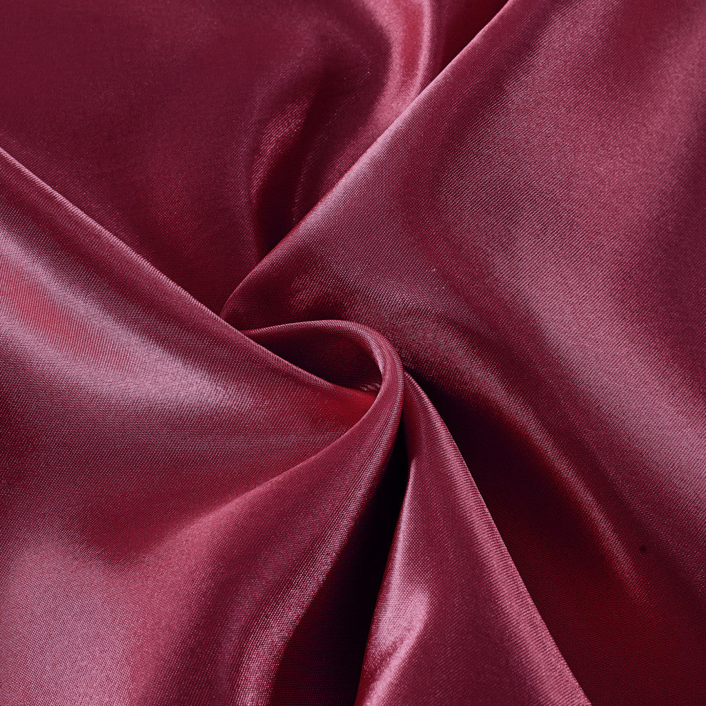 4 Piece Silky Satin Sheet Set, Burgundy, King