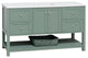 Lakeshore 60" Single Bathroom Vanity, Sage Green, Engineered White