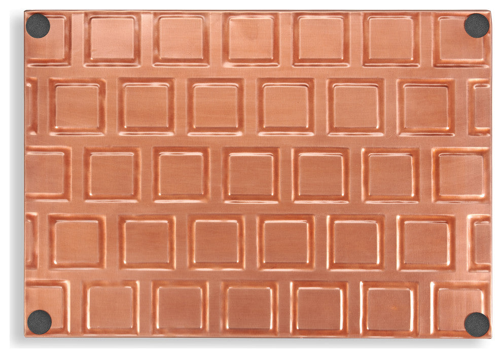 20" Squares Multi-Purpose Boot Tray, Copper Finish