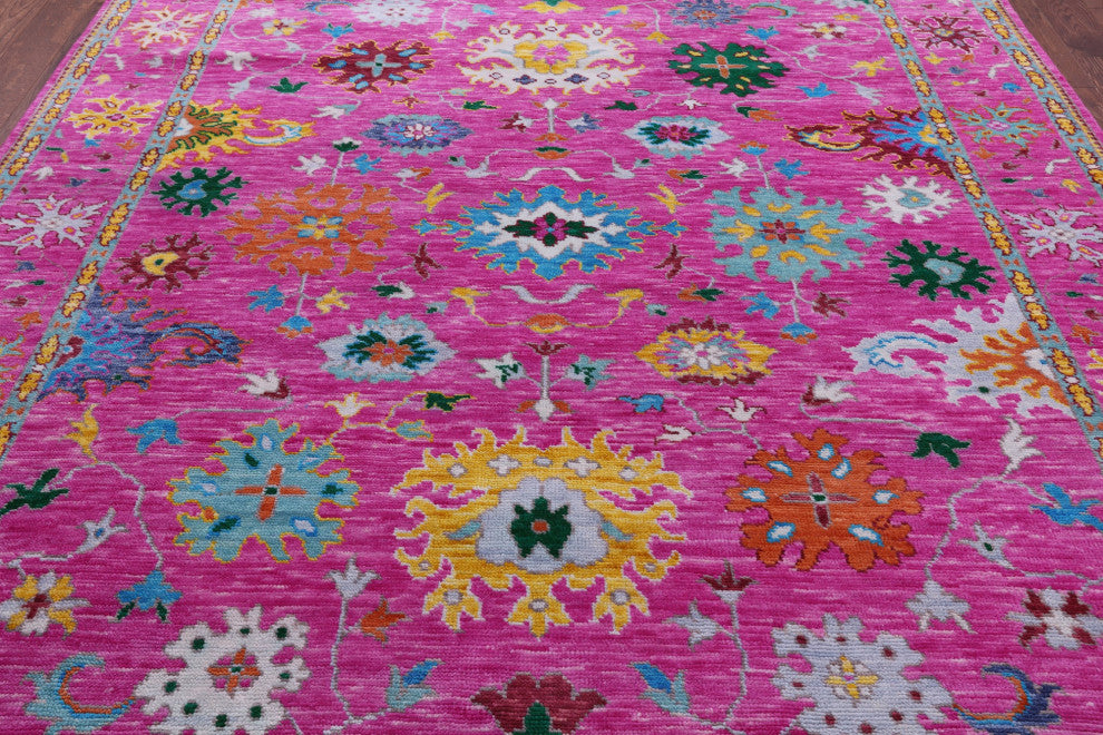 Handmade Turkish Oushak Wool Rug 8' 5" X 10' 2" - Q15590