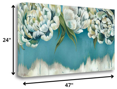 47" Gleam and Glow Pastel Blooms Giclee Wrap Canvas Wall Art