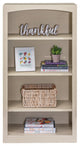 Solid Wood Bookcase, 48"x24", Sand Dollar